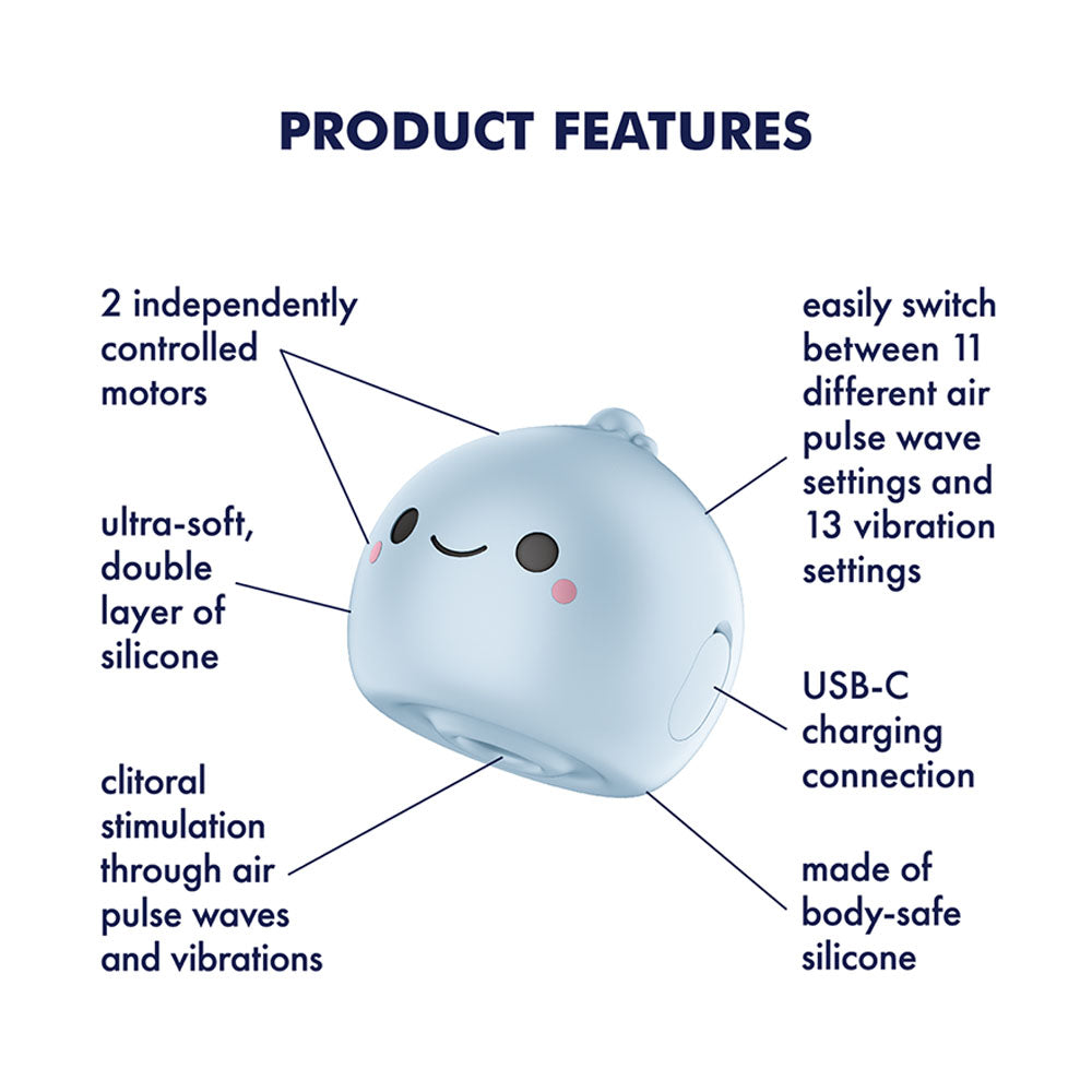 Satisfyer Mochi - Frost Blue USB Rechargeable Air Pulse Stimulator